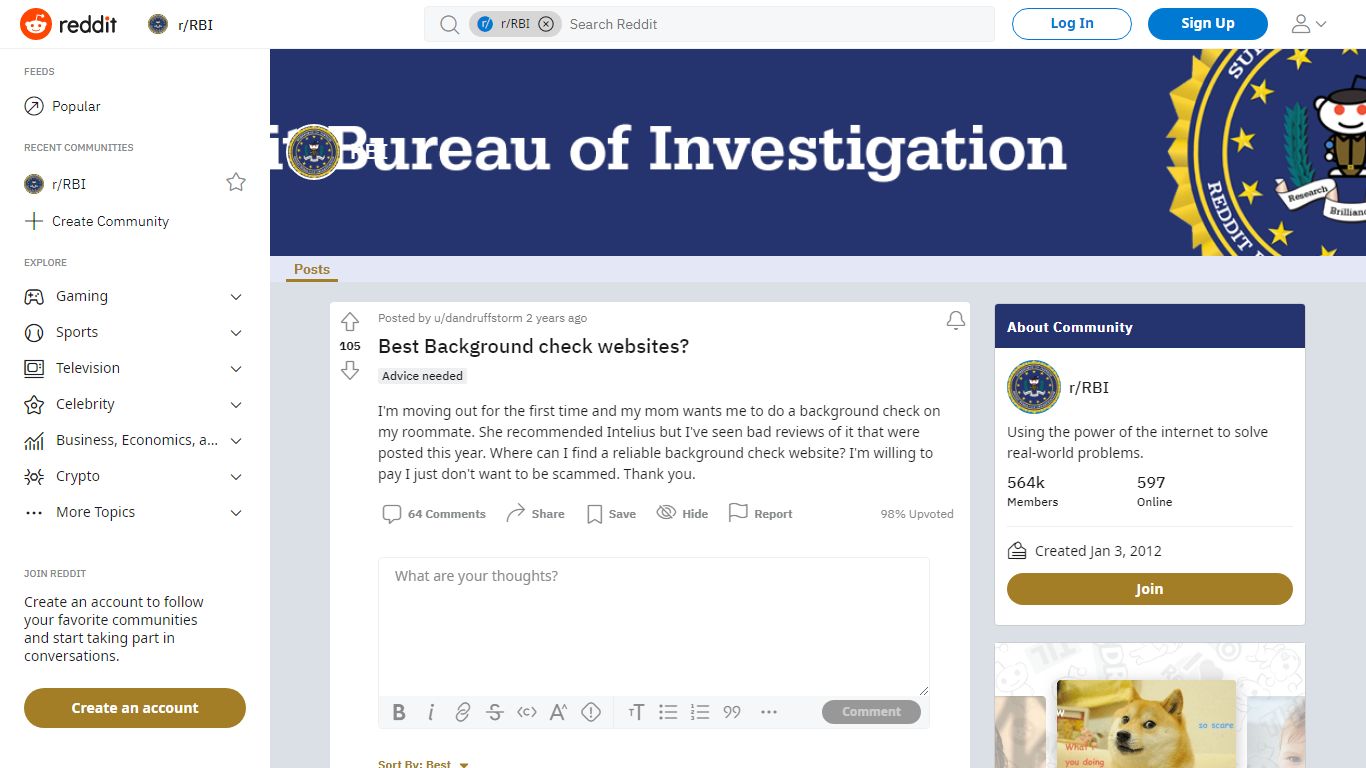 Best Background check websites? : RBI - reddit